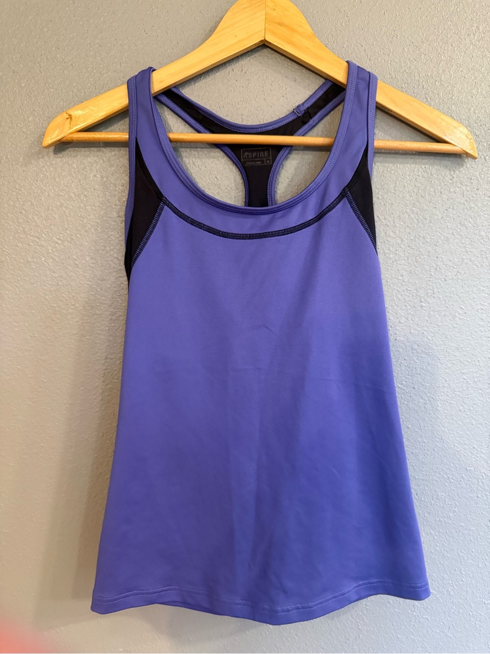 Aspire Lavender and Black Racerback Sports Tank